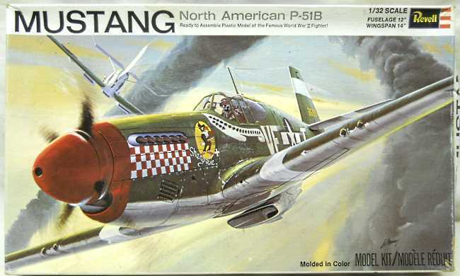 Revell 1/32 North American P-51B Mustang Shangri-La, H295 plastic model kit